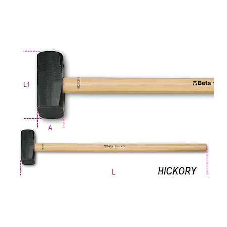 Beta Sledge Hammer, Hickory, 8000g 13810080